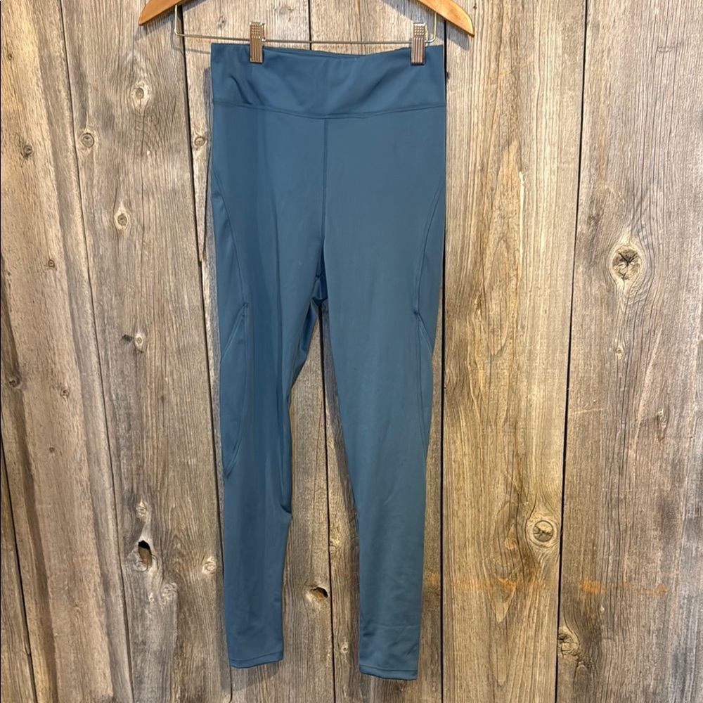 Blue High-Waisted Leggings